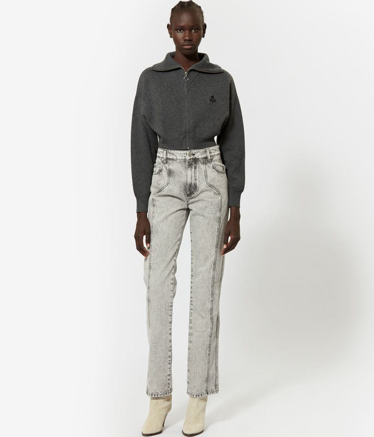 OXANE CARDIGAN- ANTHRACITE | ISABEL MARANT | ISABEL MARANT OXANE CARDIGAN- ANTHRACITE