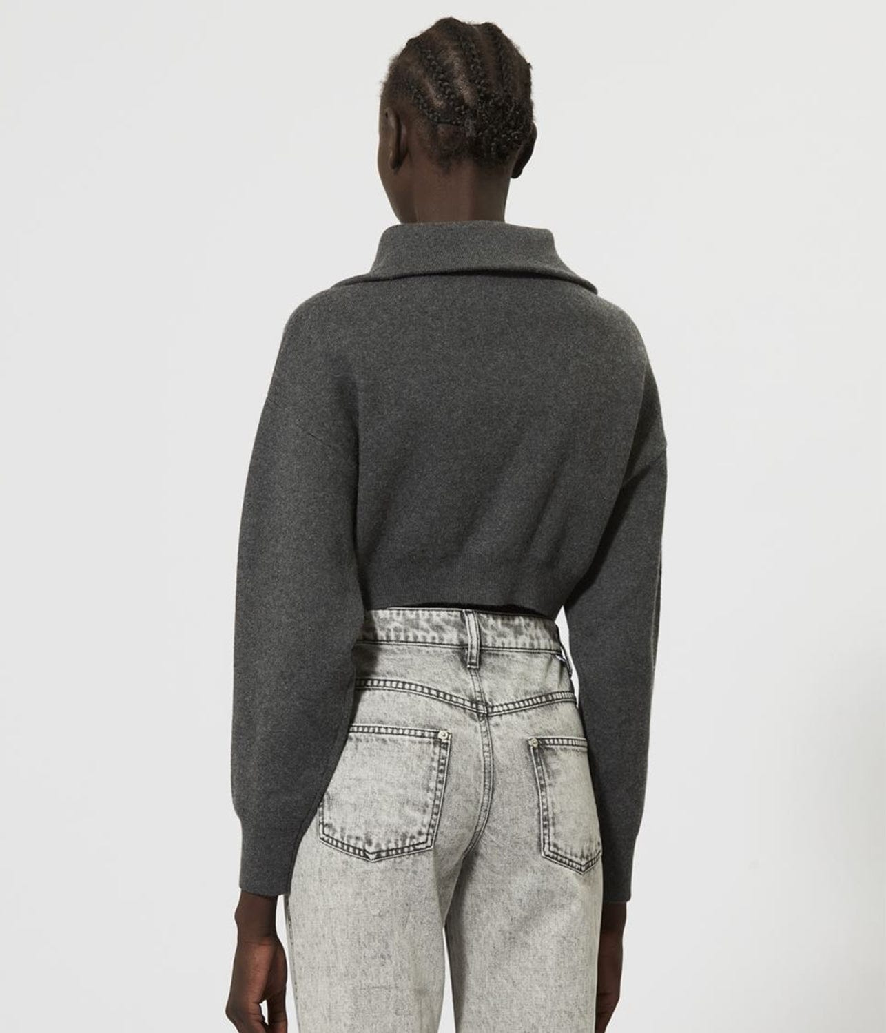 OXANE CARDIGAN- ANTHRACITE | ISABEL MARANT | ISABEL MARANT OXANE CARDIGAN- ANTHRACITE
