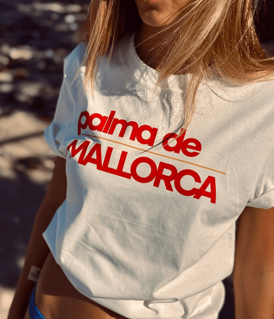 PALMA DE MALLORCA RED T-SHIRT | LITTLE PALMA LITTLE PALMA PALMA DE MALLORCA RED T-SHIRT
