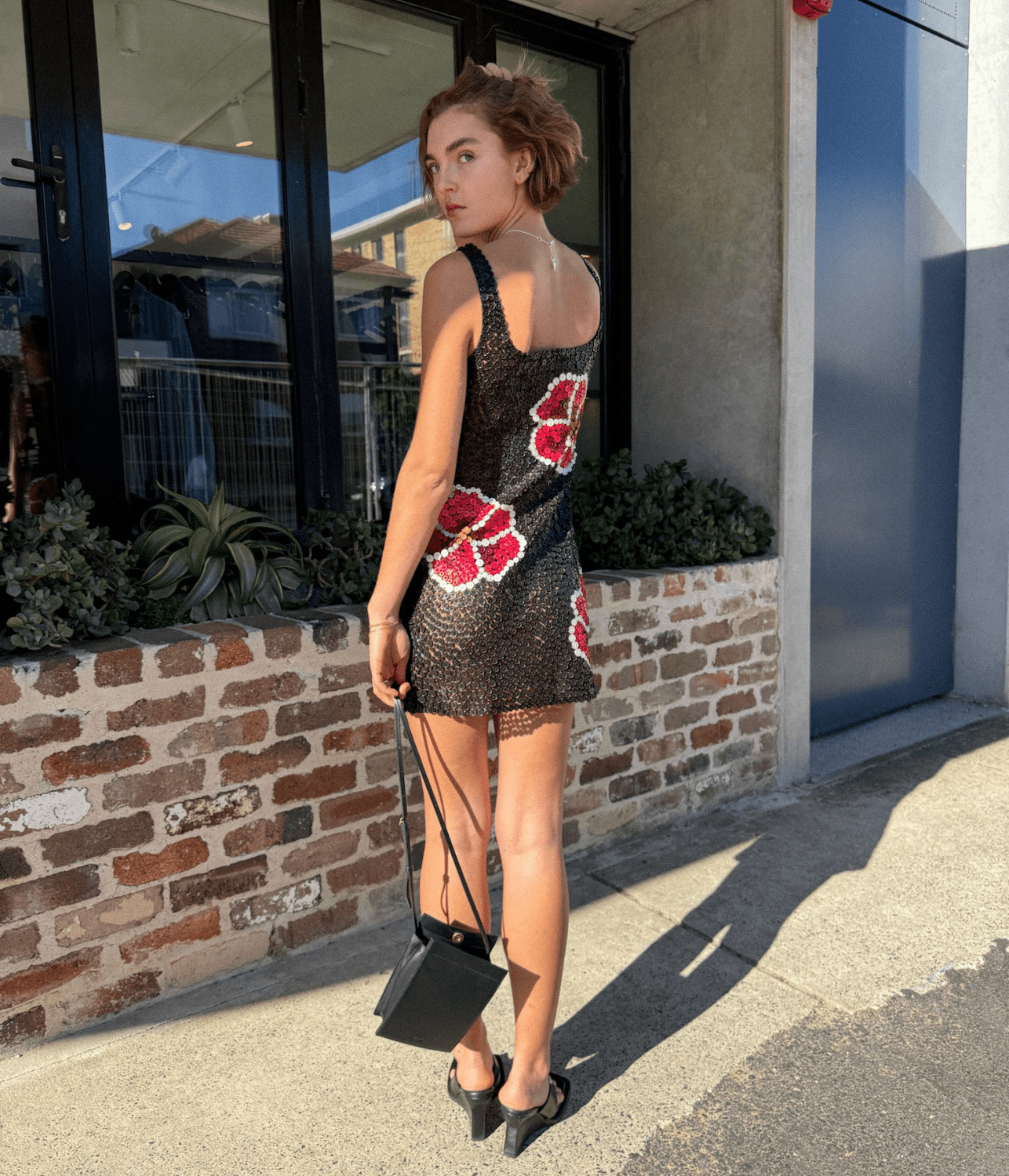 PANSY BUTTON MINI DRESS | WYNN HAMLYN WYNN HAMLYN PANSY BUTTON MINI DRESS