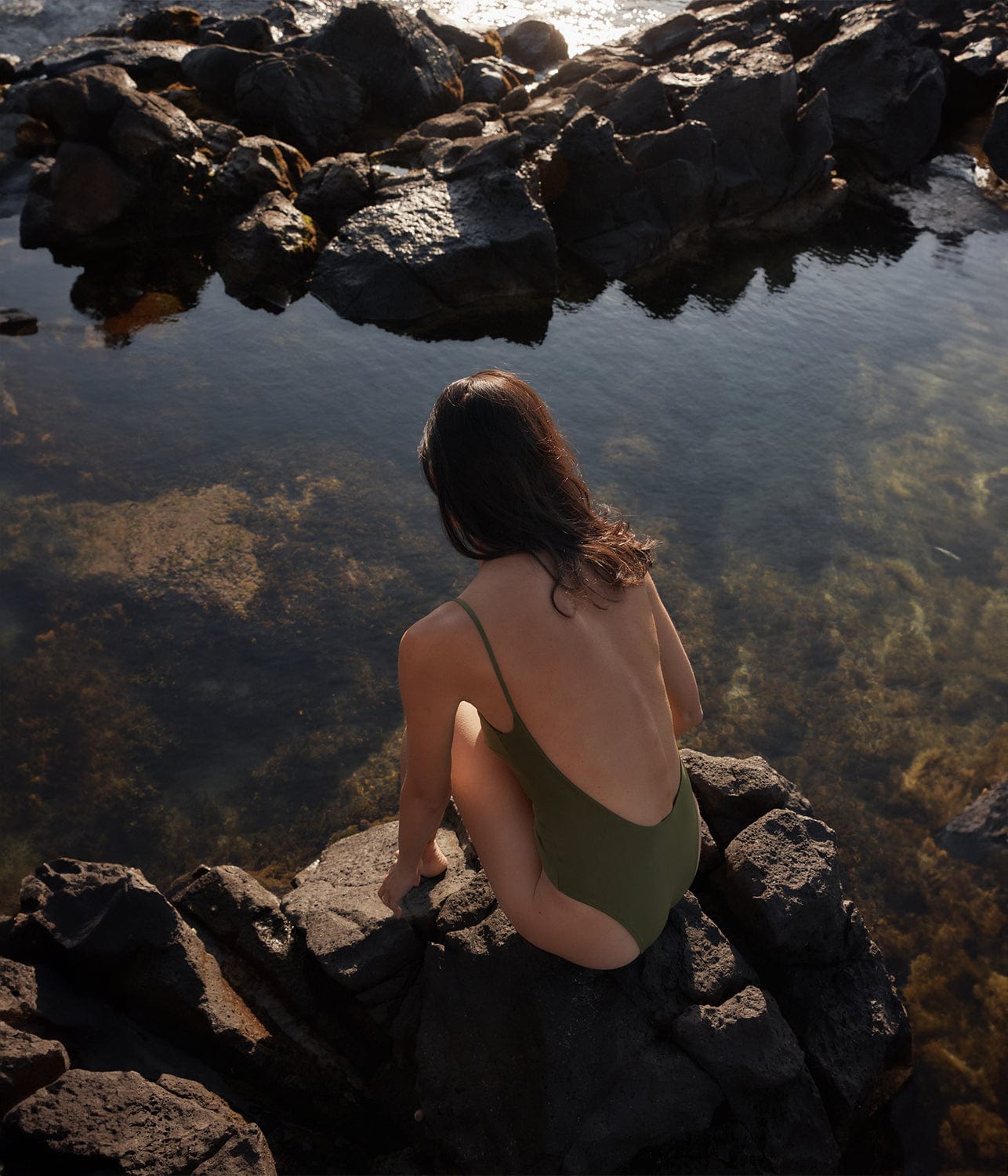 PETITE SCOOP ONE PIECE- OLIVE | INNES LAUREN | INNES LAUREN PETITE SCOOP ONE PIECE- OLIVE
