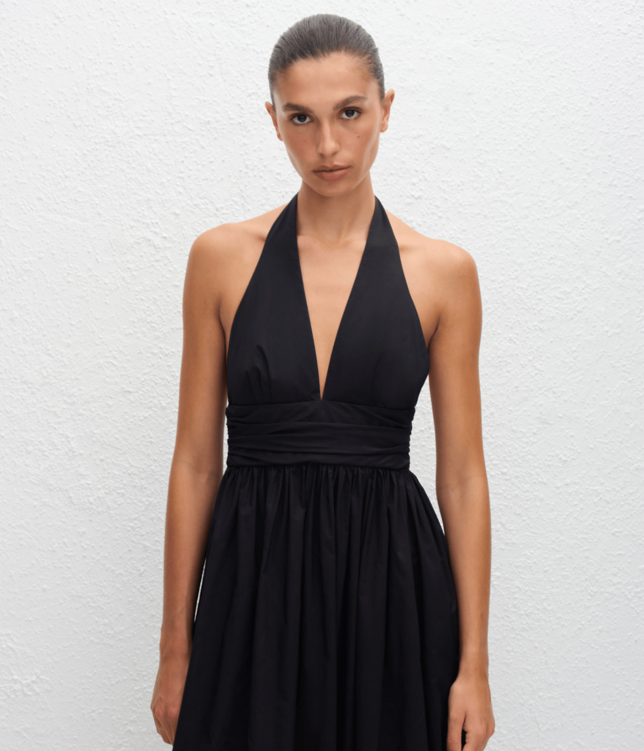 PLUNGE HALTER DRESS | MATTEUA MATTEAU PLUNGE HALTER DRESS