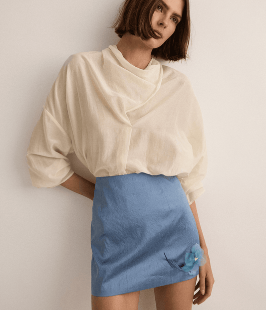 QUINN BLOUSE | TWILIGHT IVORY | SJC MADE FOR TRAVEL SJC MADE FOR TRAVEL QUINN BLOUSE | TWILIGHT IVORY