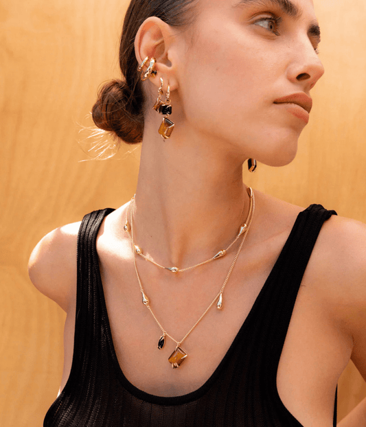 RAINFALL NECKLACE: BRASS F+H STUDIOS RAINFALL NECKLACE: BRASS