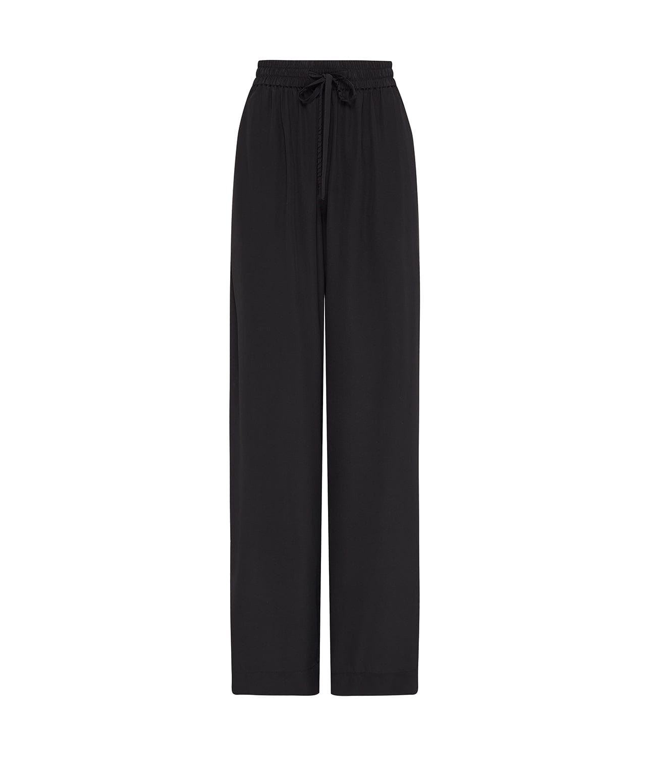 RELAXED SATIN PANT- BLACK | MATTEAU | MATTEAU RELAXED SATIN PANT- BLACK