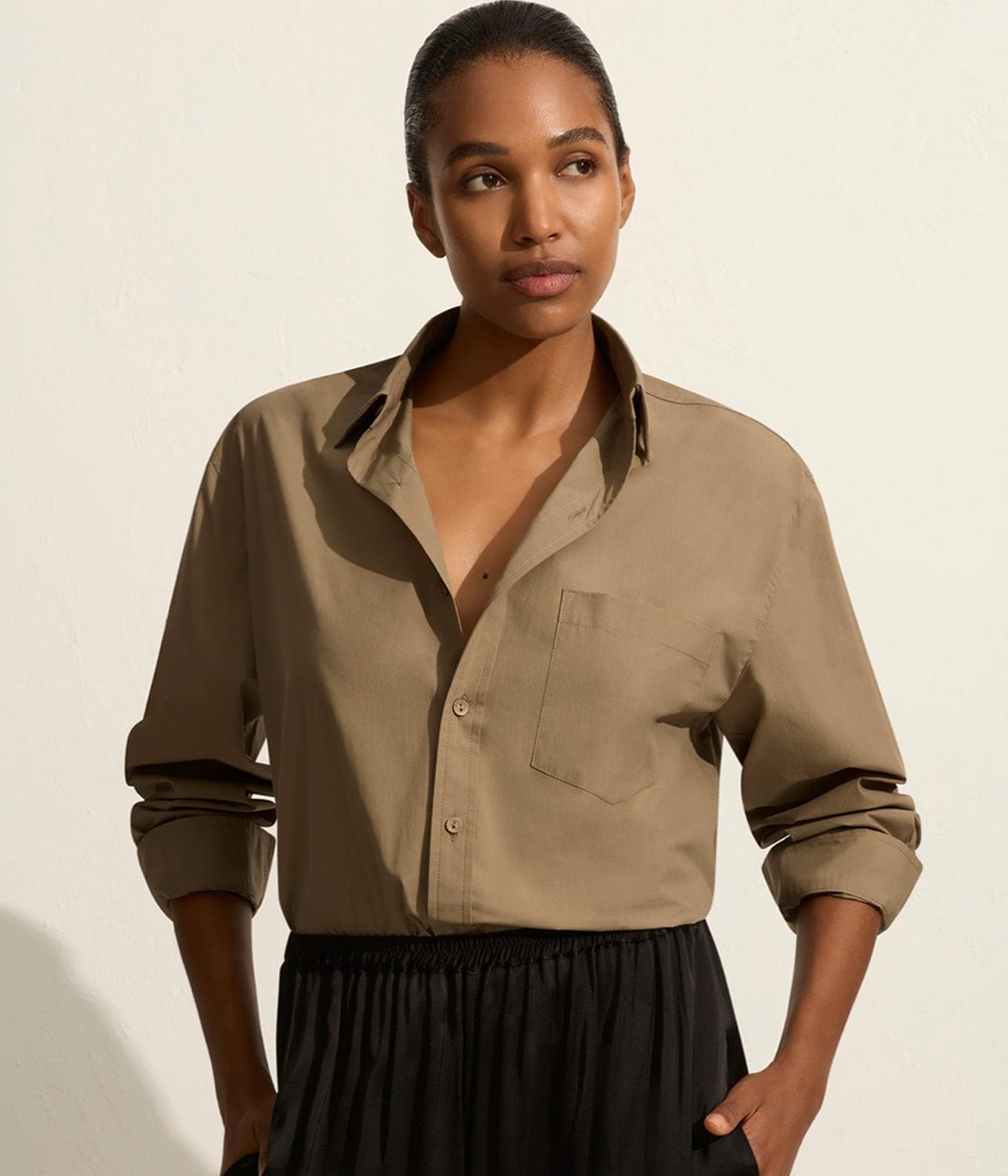 RELAXED SHIRT - TAUPE | MATTEAU | MATTEAU RELAXED SHIRT - TAUPE
