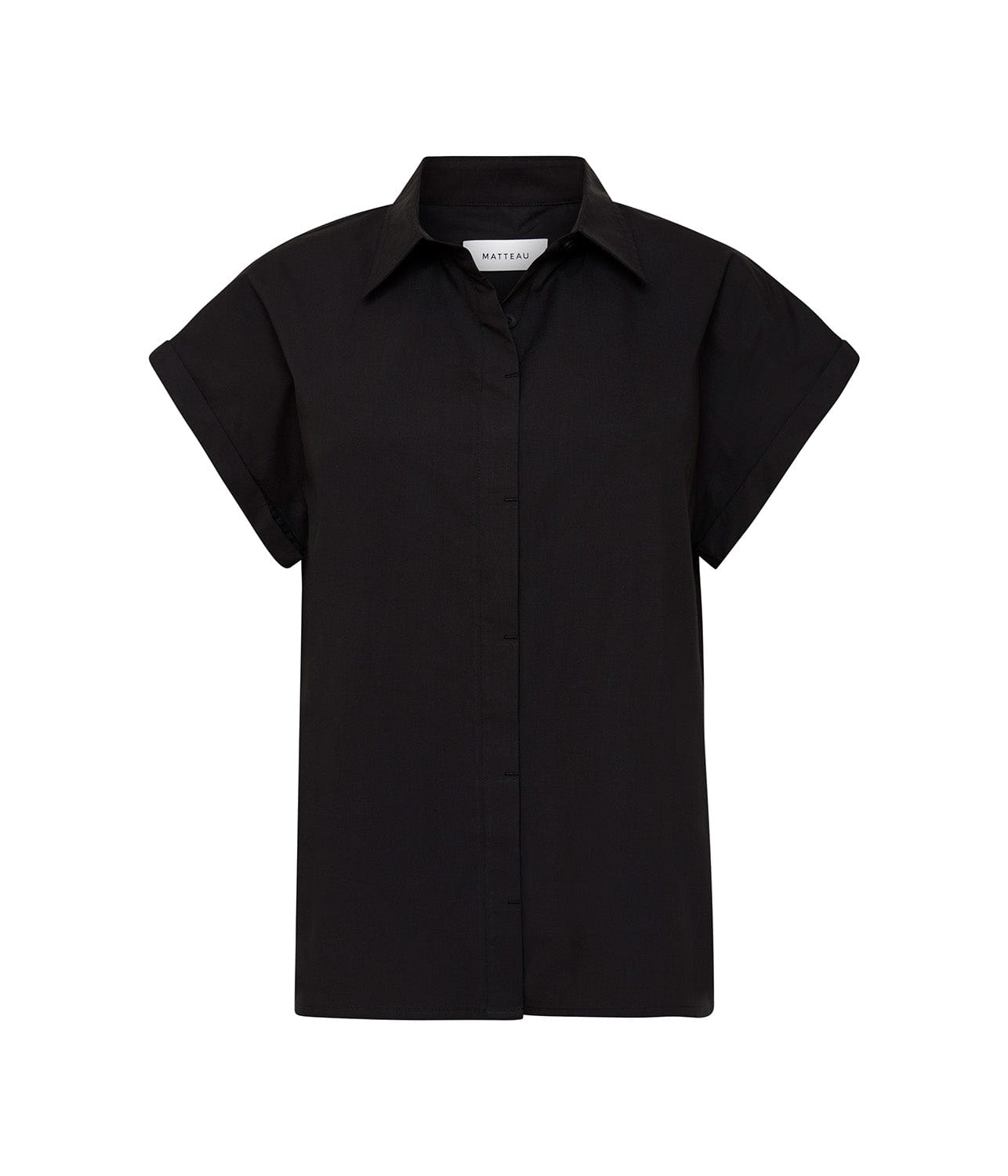 RELAXED SLEEVELESS SHIRT- BLACK | MATTEAU | MATTEAU RELAXED SLEEVELESS SHIRT- BLACK