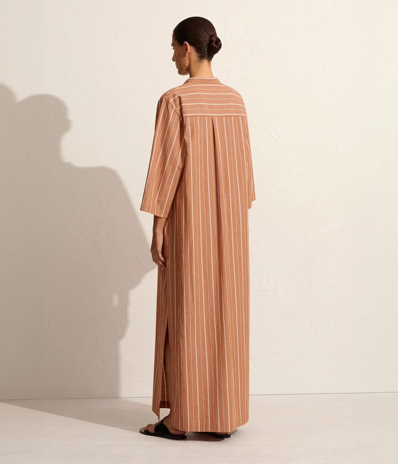 RELAXED STRIPE DJELLABA- DESERT STRIPE | MATTEAU | MATTEAU RELAXED STRIPE DJELLABA- DESERT STRIPE