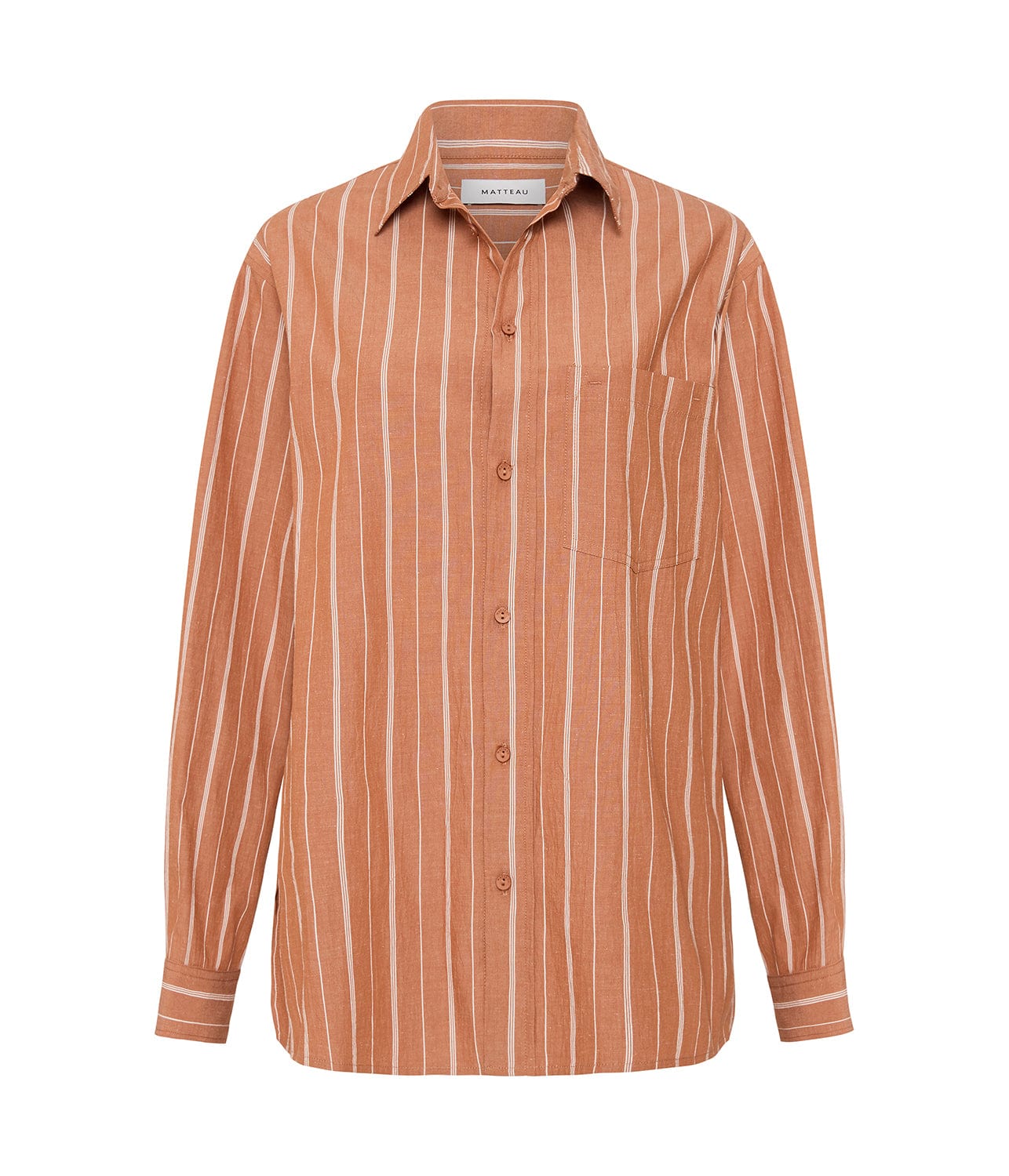 RELAXED STRIPE SHIRT- DESERT STRIPE | MATTEAU | MATTEAU RELAXED STRIPE SHIRT- DESERT STRIPE