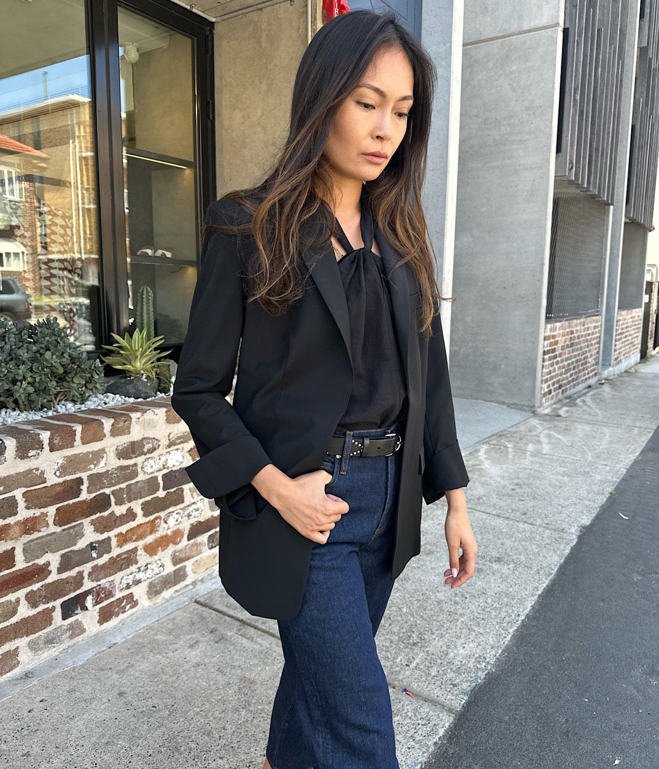 RELAXED TAILORED BLAZER - BLACK | MATTEAU MATTEAU RELAXED TAILORED BLAZER - BLACK