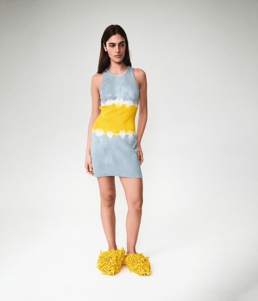 RIB SINGLET MINI DRESS SILVER MANGO | LUUDA LUUDA RIB SINGLET MINI DRESS SILVER | MANGO