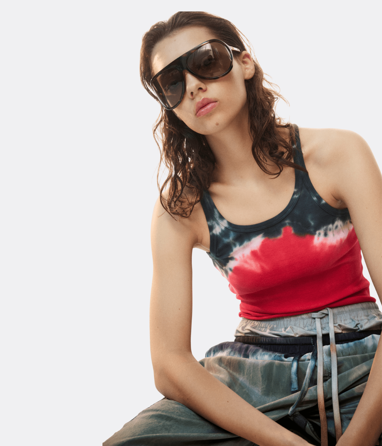 RIBBED SINGLET SLATE | LUUDA LUUDA RIBBED SINGLET ROSEWOOD