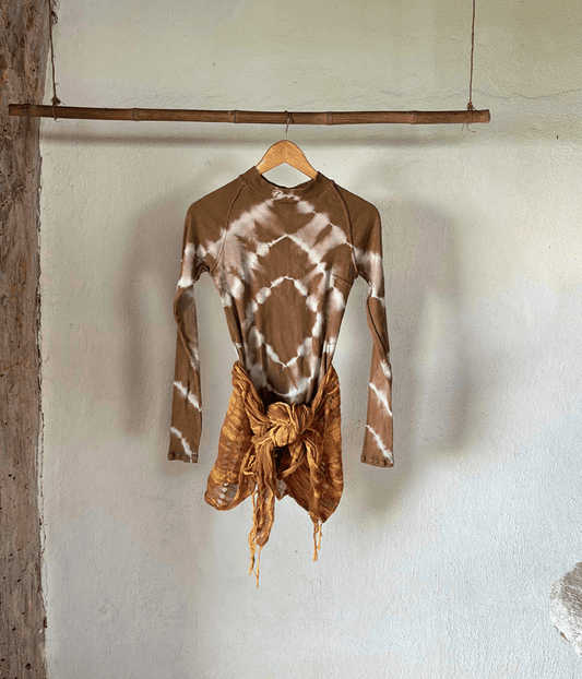 RIBIRTH LONG SLEEVE TOP | BLYSS STUDIO BLYSS STUDIO RIBIRTH LONG SLEEVE TOP | GOLDEN BROWN