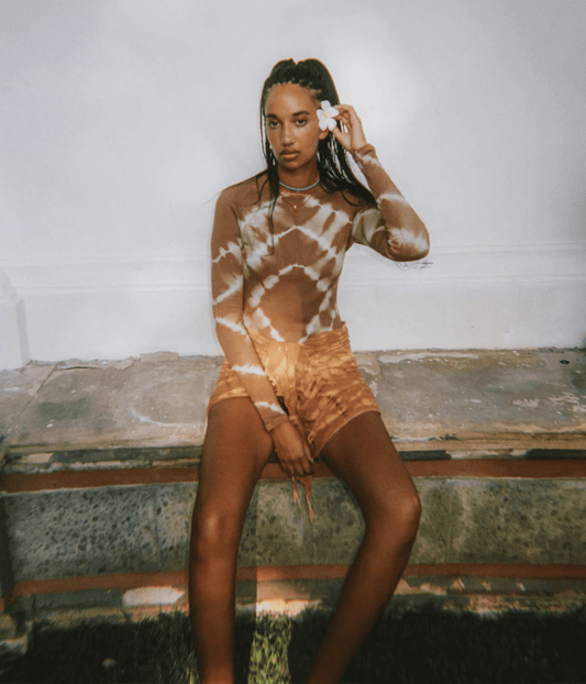 RIBIRTH LONG SLEEVE TOP | BLYSS STUDIO BLYSS STUDIO RIBIRTH LONG SLEEVE TOP | GOLDEN BROWN