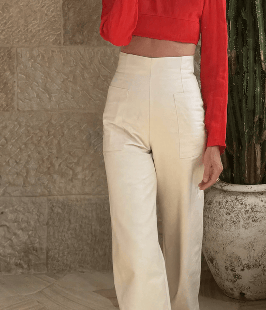 ROSSINI PANT- ECRU | ARTCLUB | ARTCLUB BY HEIDI MIDDLETON ROSSINI PANT | CREME FRAICHE