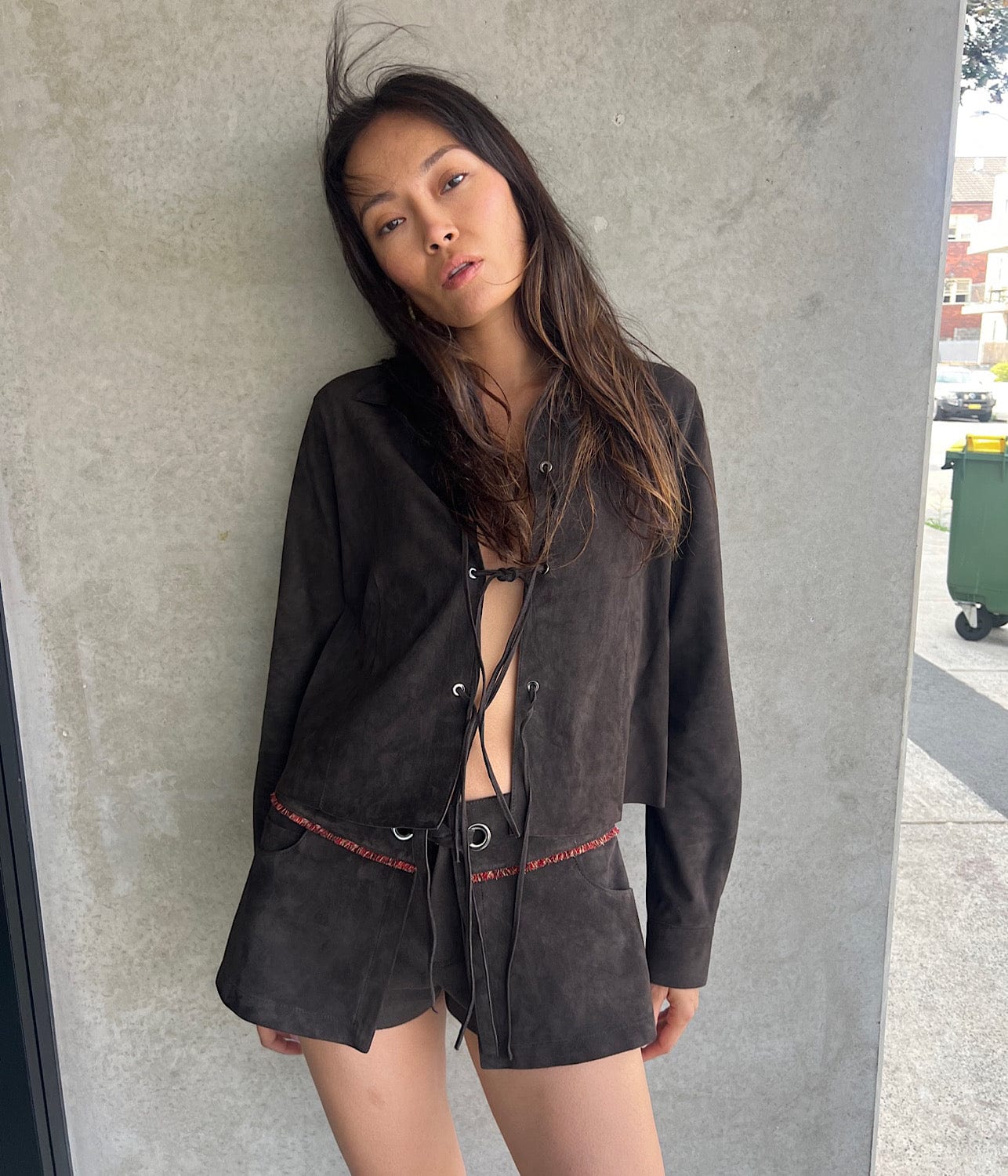 RUSI JACKET- BROWN SUEDE | ANIM | ANIM RUSI JACKET- BROWN SUEDE