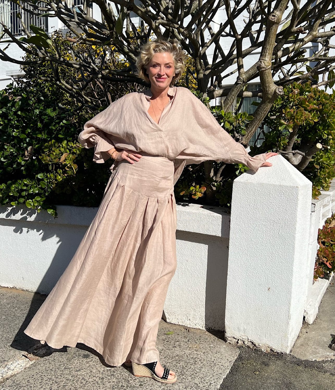RUSSI SKIRT- STONE | SJC MADE FOR TRAVEL | SJC MADE FOR TRAVEL RUSSI SKIRT- STONE