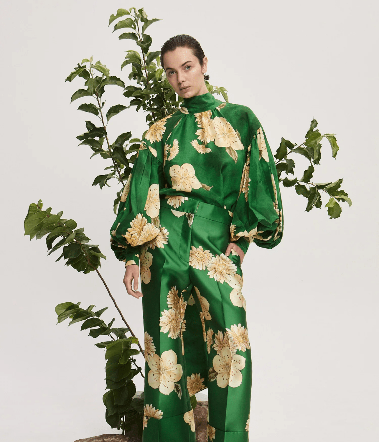 SAGE SILK BLOUSE | ALEMAIS ALEMAIS SAGE SILK BLOUSE