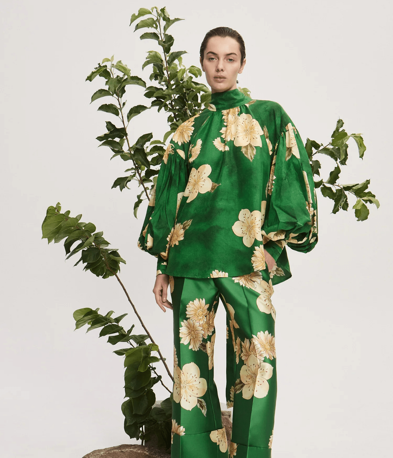 SAGE SILK BLOUSE | ALEMAIS ALEMAIS SAGE SILK BLOUSE