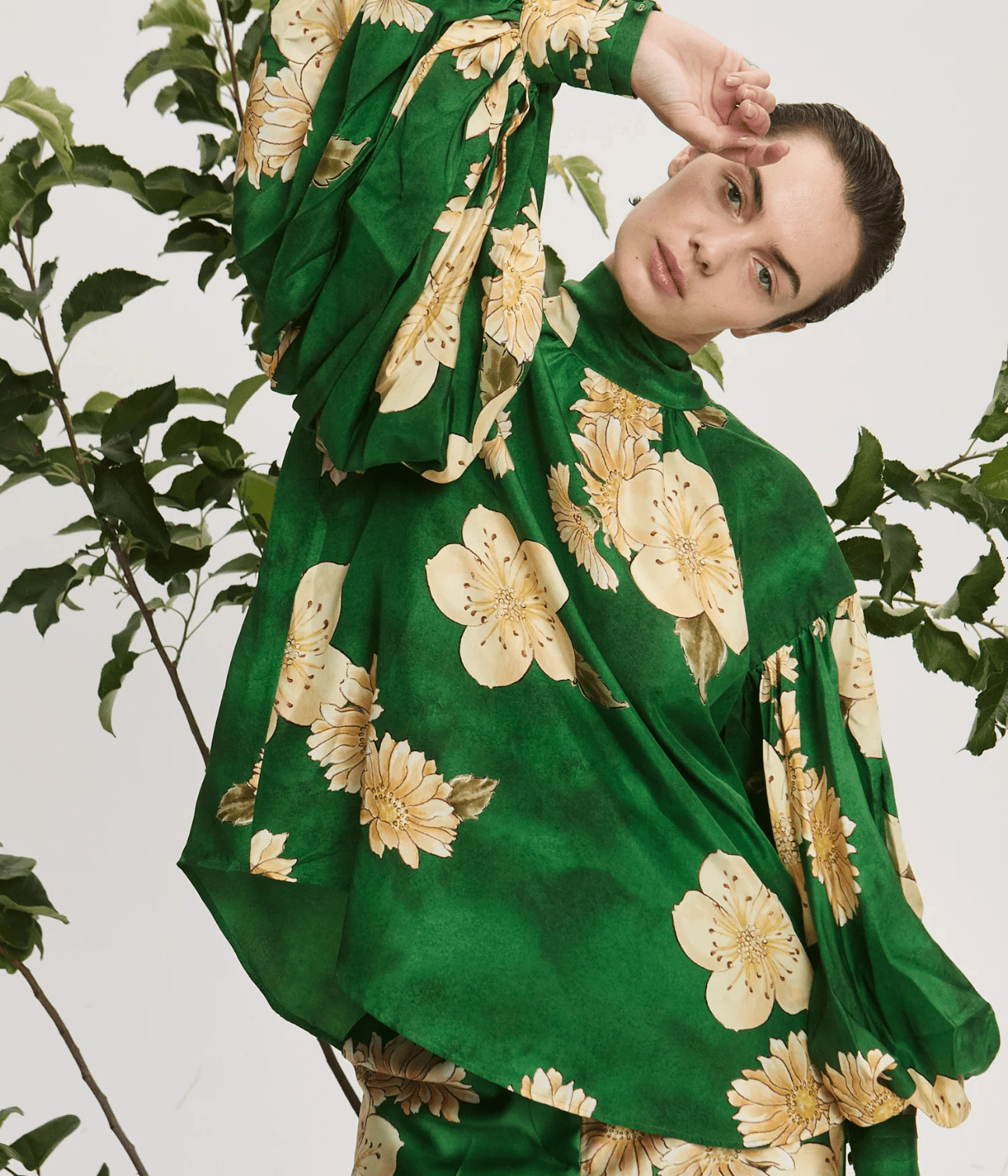SAGE SILK BLOUSE | ALEMAIS ALEMAIS SAGE SILK BLOUSE