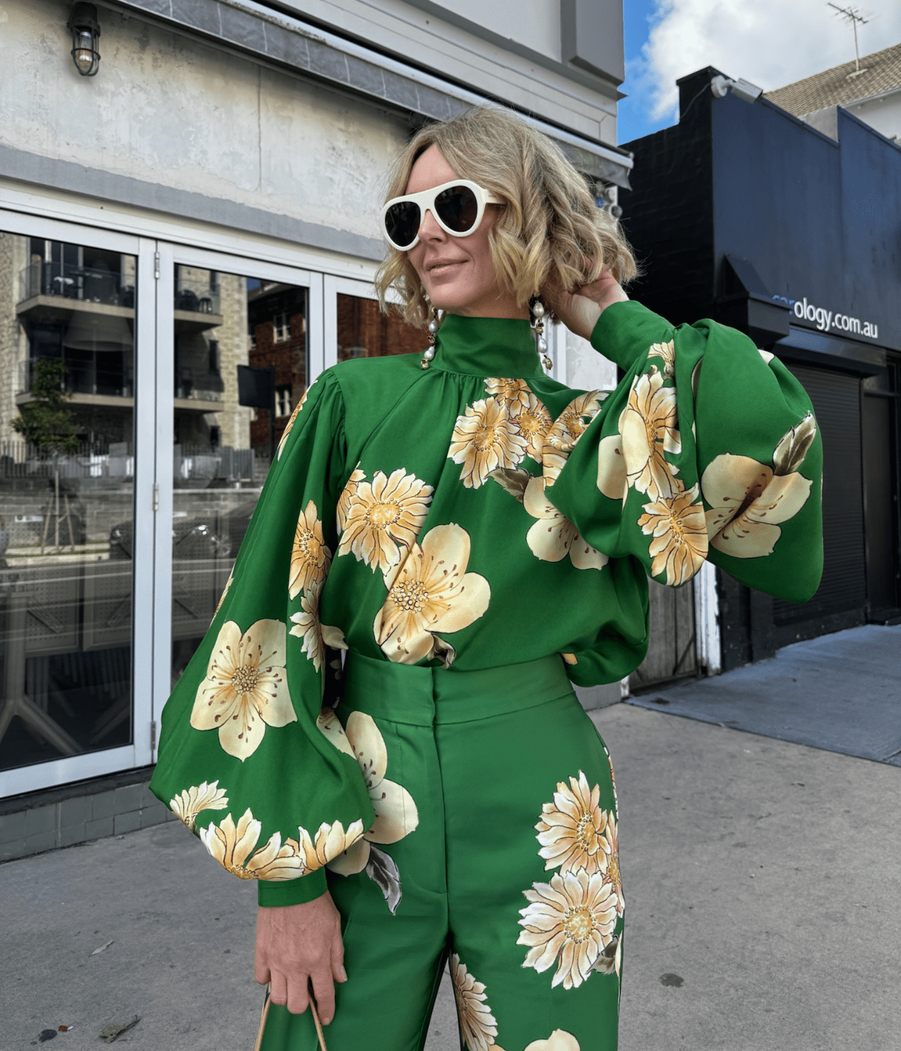 SAGE SILK BLOUSE | ALEMAIS ALEMAIS SAGE SILK BLOUSE