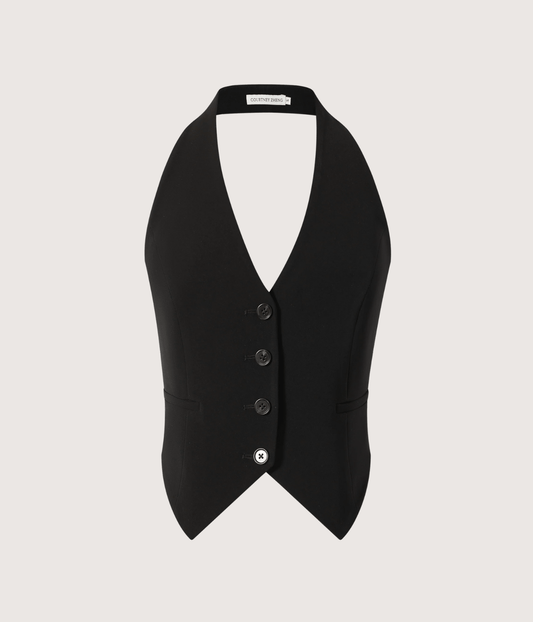 SANNE SCUBA BELTED VEST COURTNEY ZHENG SANNE SCUBA BELTED VEST