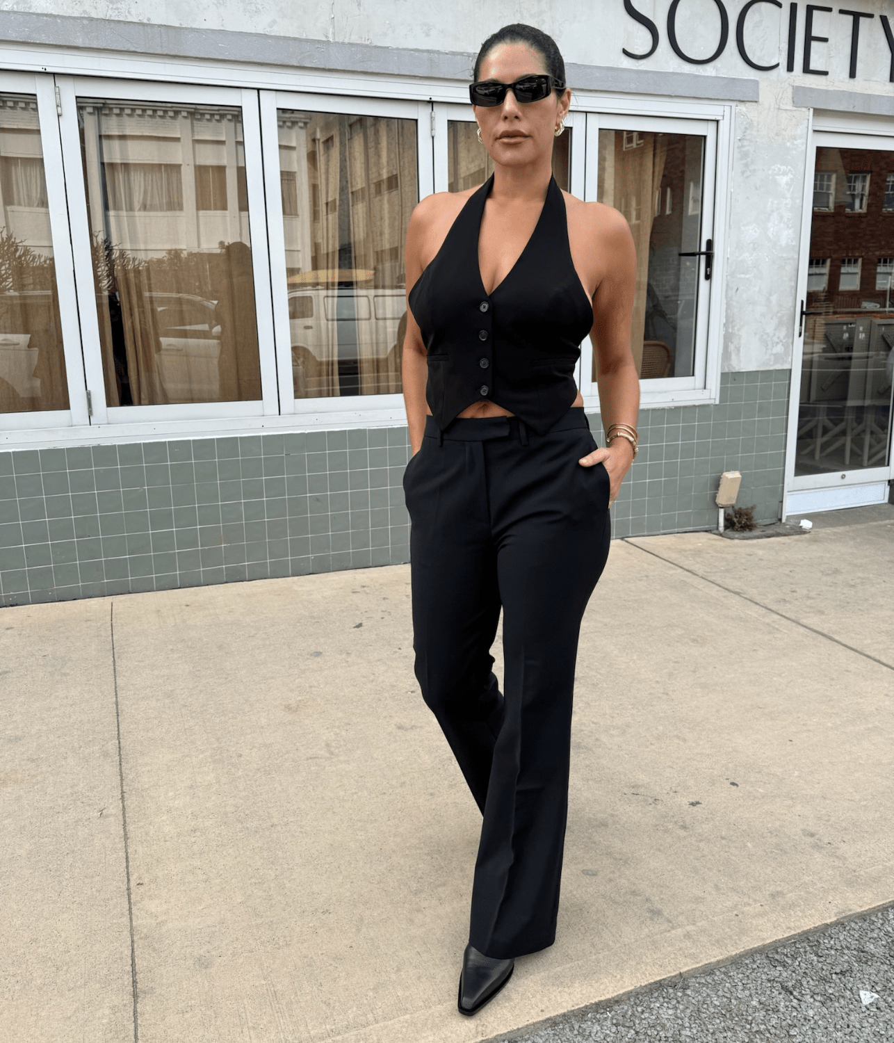 SANNE SCUBA BELTED VEST COURTNEY ZHENG SANNE SCUBA BELTED VEST