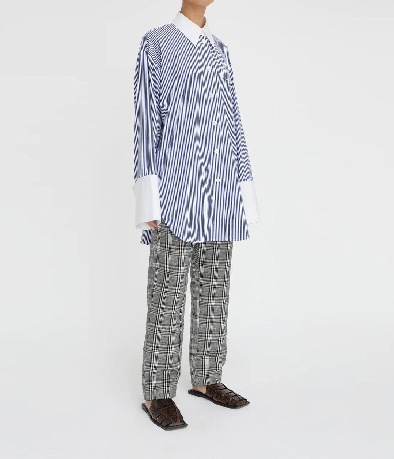 SASHA SHIRT- BLUE STRIPE | LEE MATHEWS | LEE MATHEWS SASHA SHIRT- BLUE STRIPE