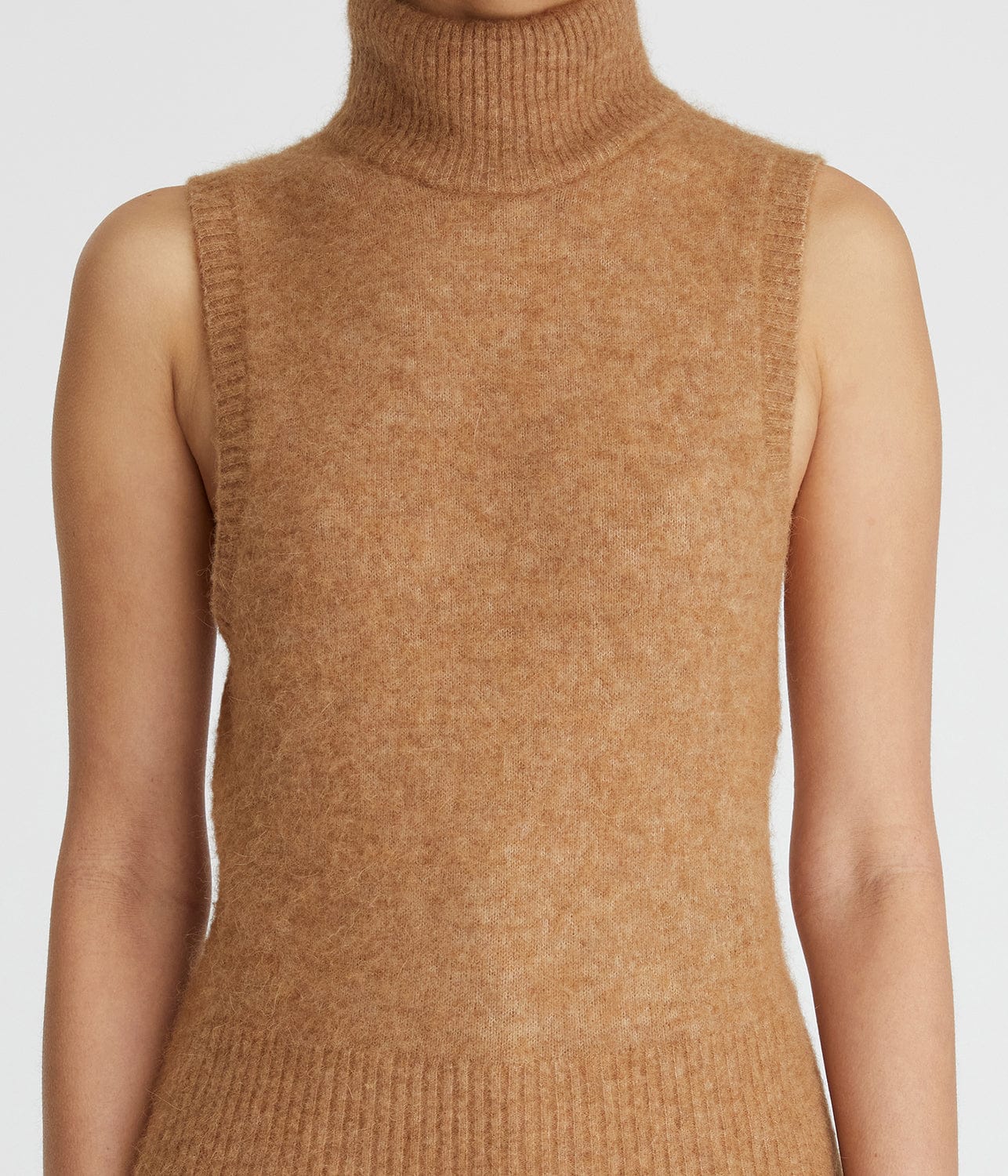 SAWYER TURTLENECK TANK- CAMEL | LEE MATHEWS | LEE MATHEWS SAWYER TURTLENECK TANK- CAMEL