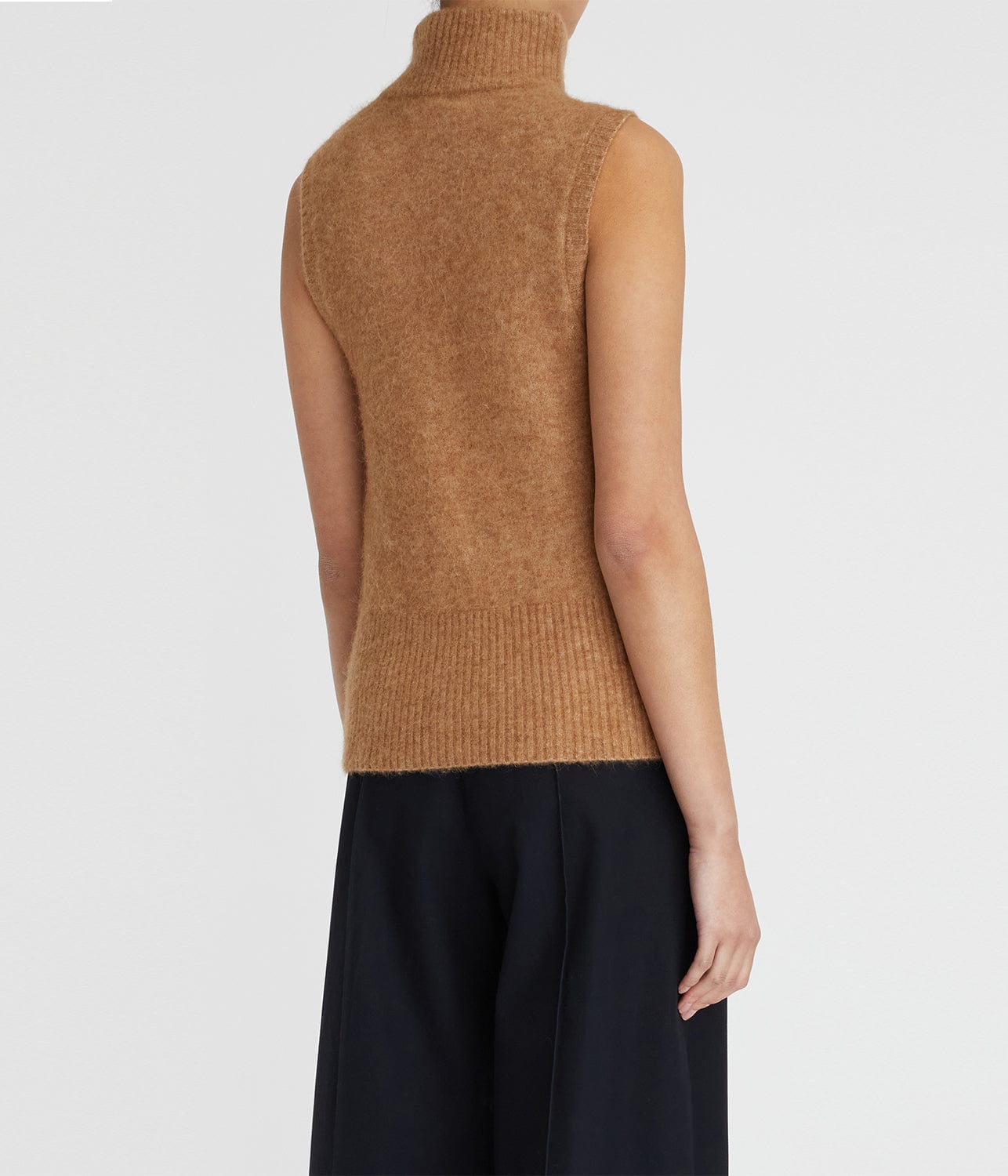 SAWYER TURTLENECK TANK- CAMEL | LEE MATHEWS | LEE MATHEWS SAWYER TURTLENECK TANK- CAMEL