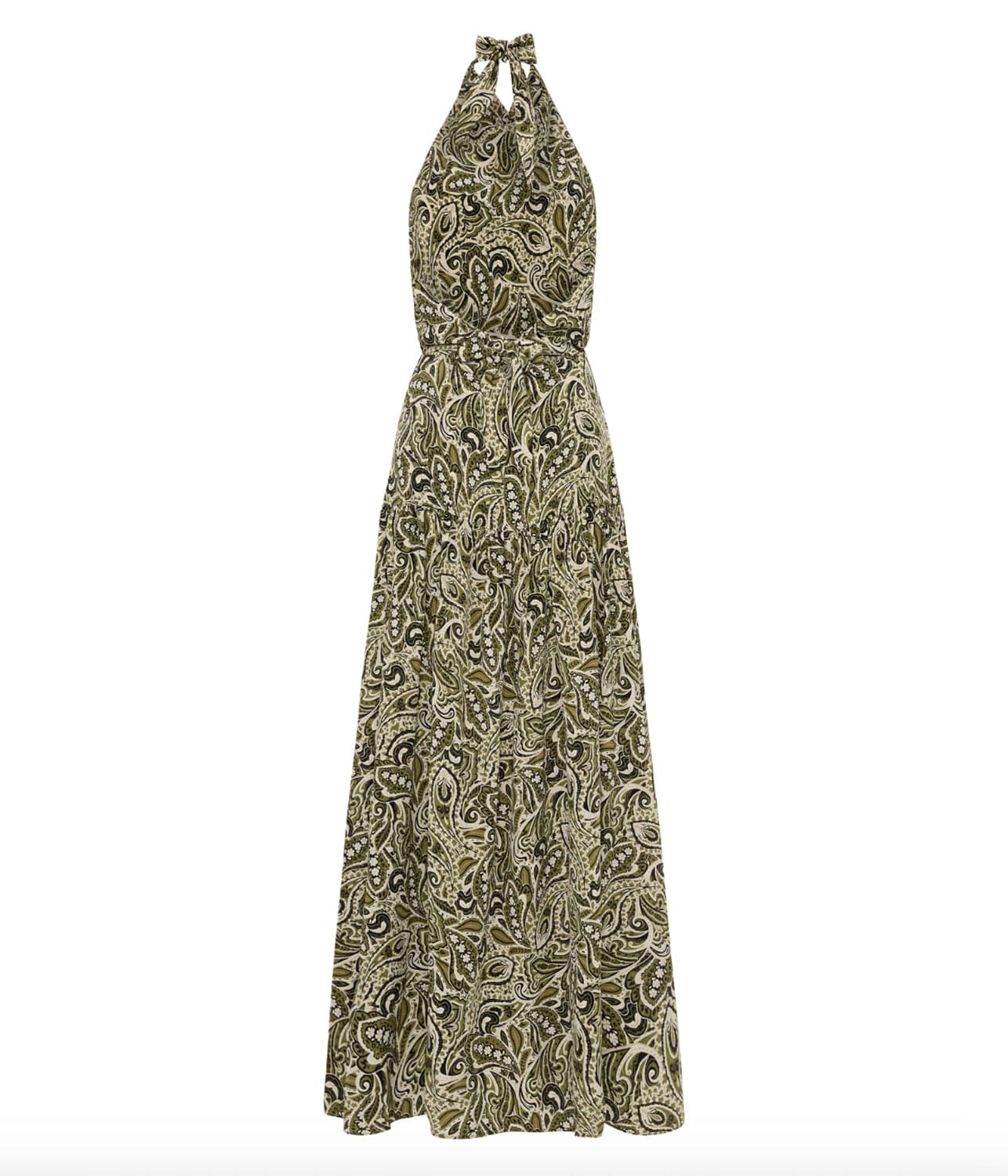 SCARF HALTER DRESS- PAISLEY | MATTEAU | MATTEAU SCARF HALTER DRESS- PAISLEY