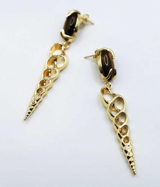 SCREW IT SHELL EARRINGS | BRASS F+H STUDIOS SCREW IT SHELL EARRINGS | BRASS