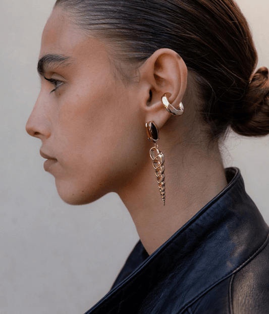 SCREW IT SHELL EARRINGS | BRASS F+H STUDIOS SCREW IT SHELL EARRINGS | BRASS