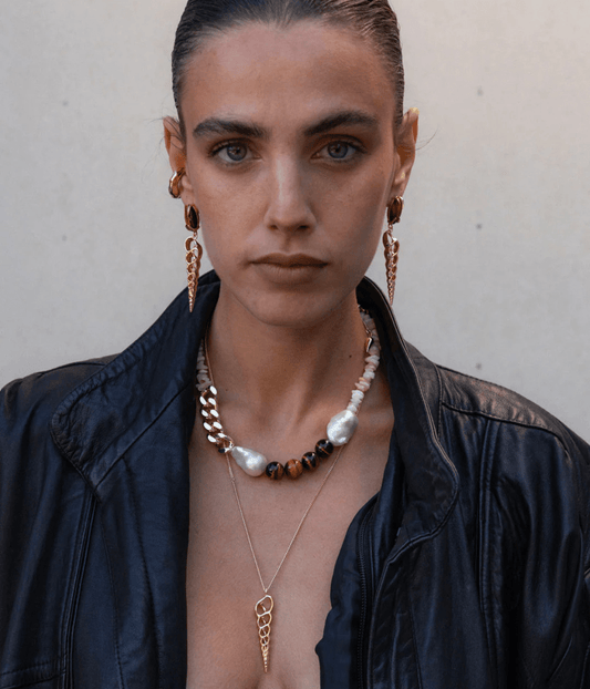 SCREW IT SHELL NECKLACE | BRASS F+H STUDIOS SCREW IT SHELL NECKLACE | BRASS