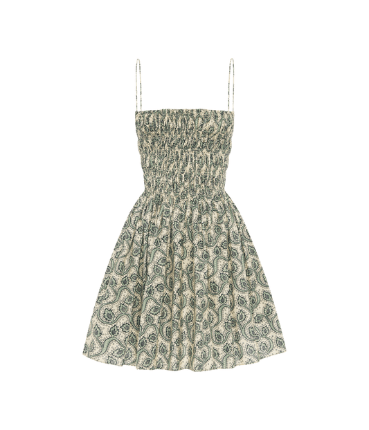 SHIRRED BODICE DRESS | MATTEAU MATTEAU SHIRRED BODICE MINI DRESS