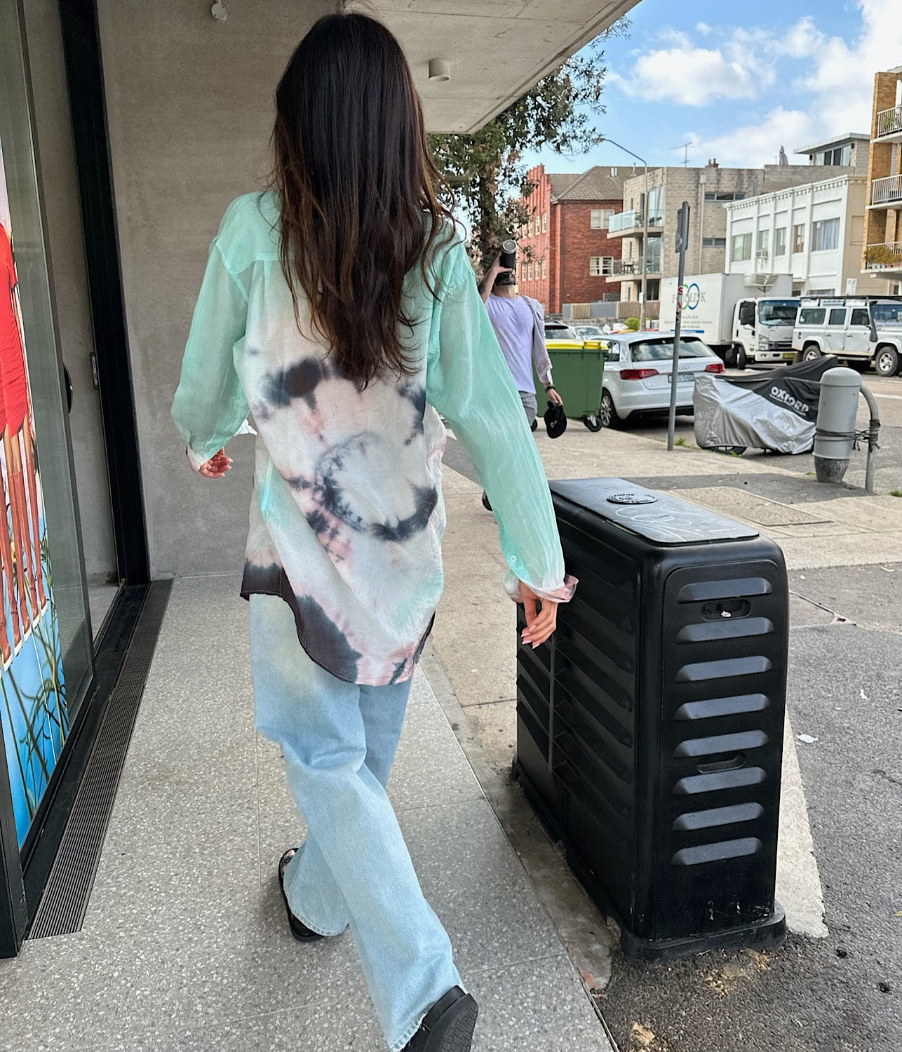 SILK COTTON LONG SLEEVE SHIRT- SPEARMINT | LUUDA | LUUDA SILK COTTON LONG SLEEVE SHIRT- SPEARMINT
