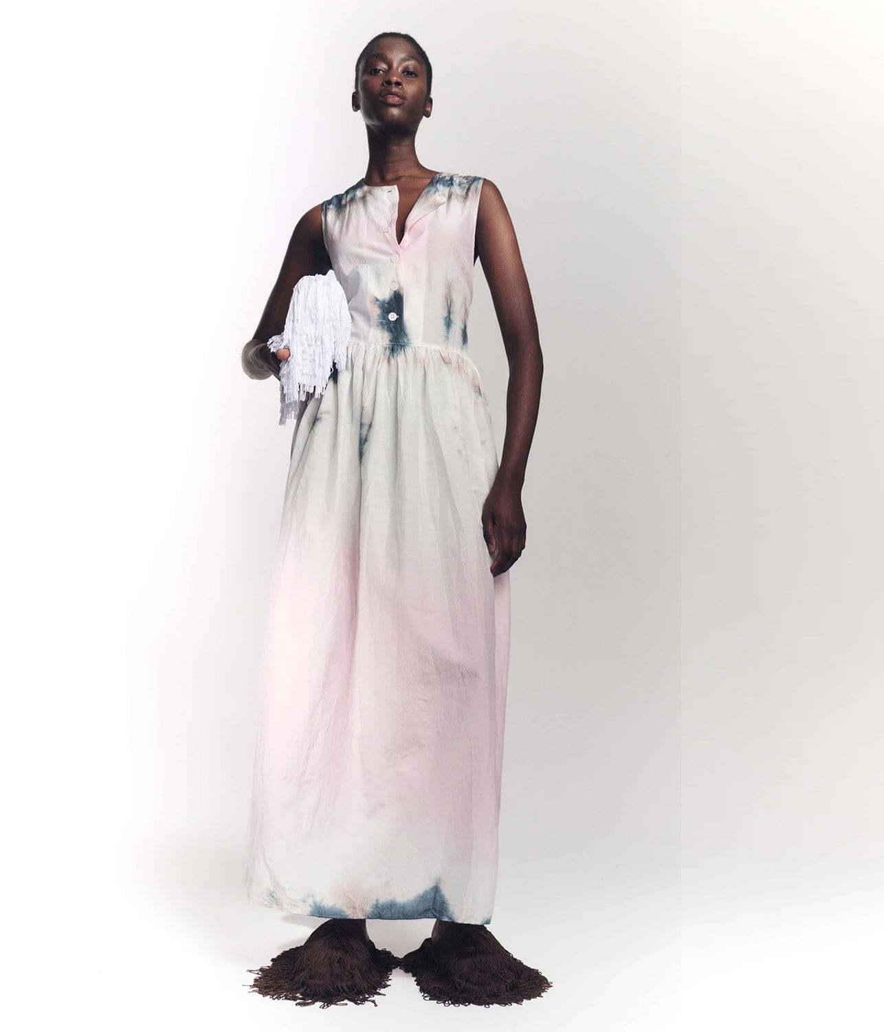 SILK COTTON TANK DRESS- GLOSS | LUUDA | LUUDA SILK COTTON TANK DRESS- GLOSS