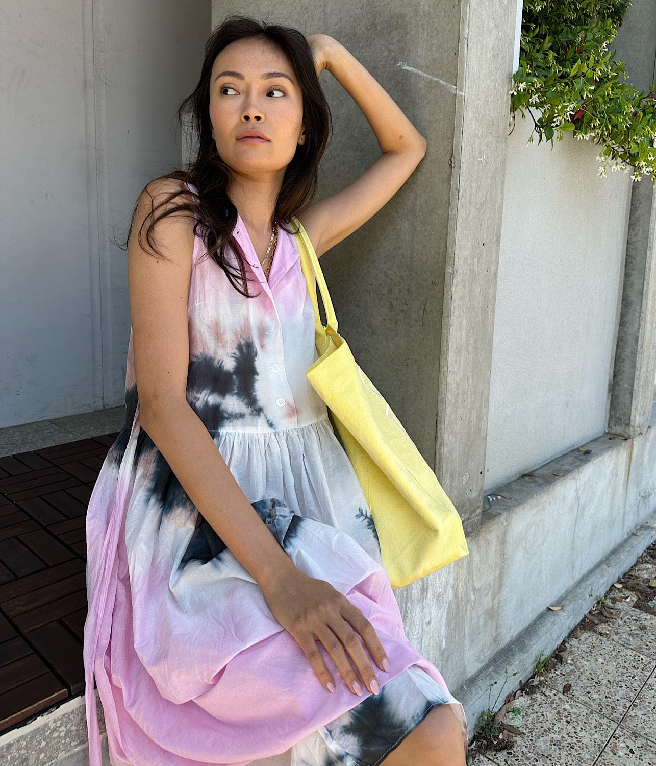 SILK COTTON TANK DRESS- GLOSS | LUUDA | LUUDA SILK COTTON TANK DRESS- GLOSS