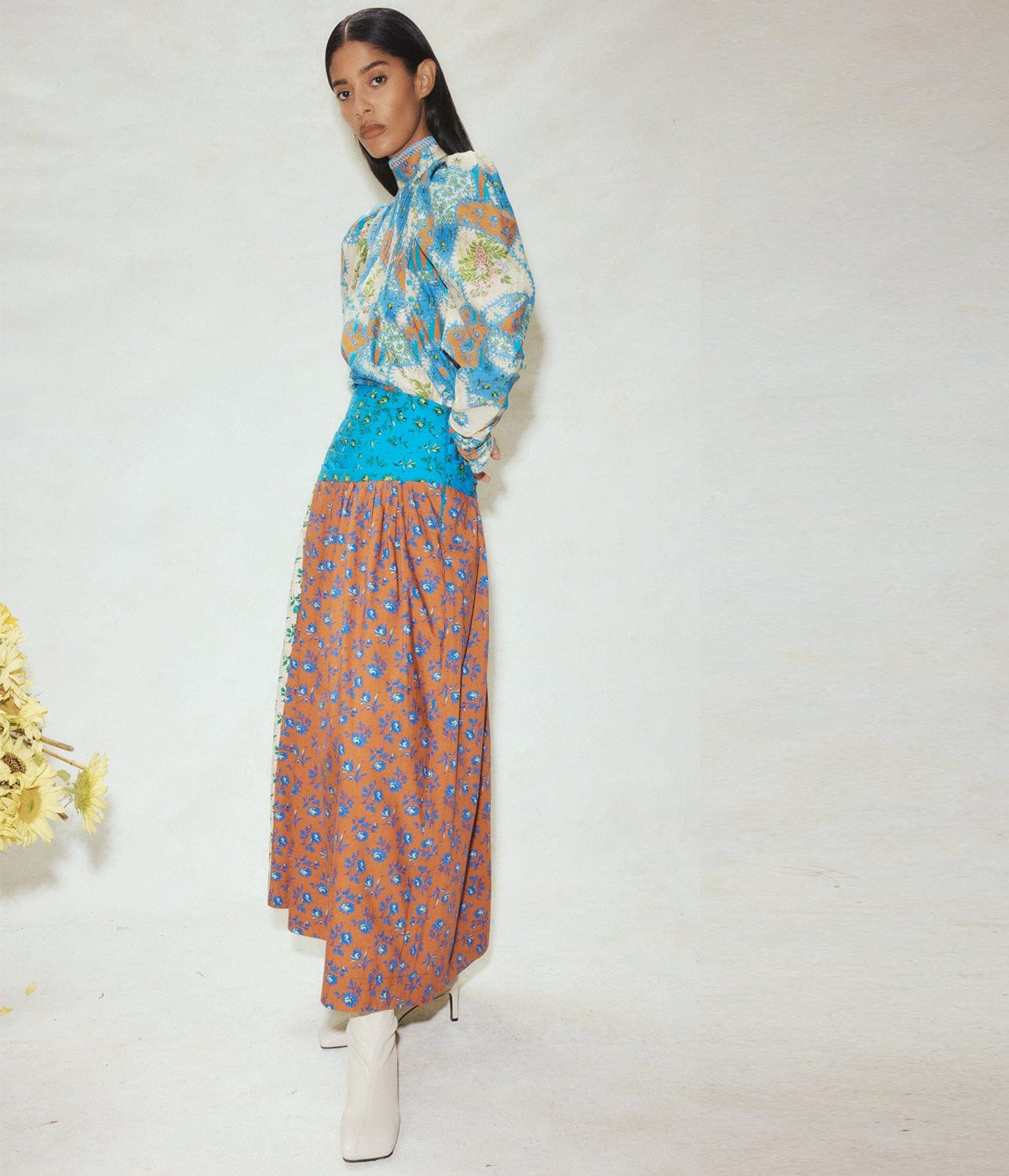 SKYE PATCHWORK BLOUSE- MULTI | ALEMAIS | ALEMAIS SKYE PATCHWORK BLOUSE- MULTI