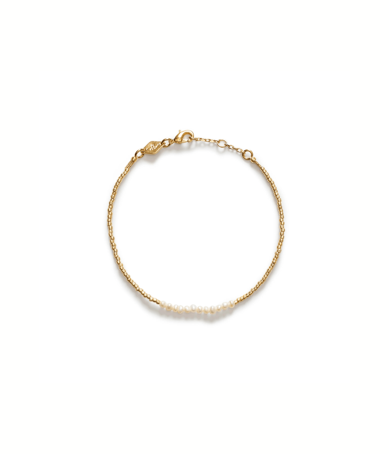 SLIM PEARLY BRACELET | GOLD ANNI LU SLIM PEARLY BRACELET | GOLD