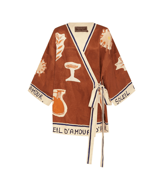 SOLEIL D'AMOUR WRAP MINI DRESS | ALEMAIS ALEMAIS SOLEIL D'AMOUR WRAP MINI DRESS