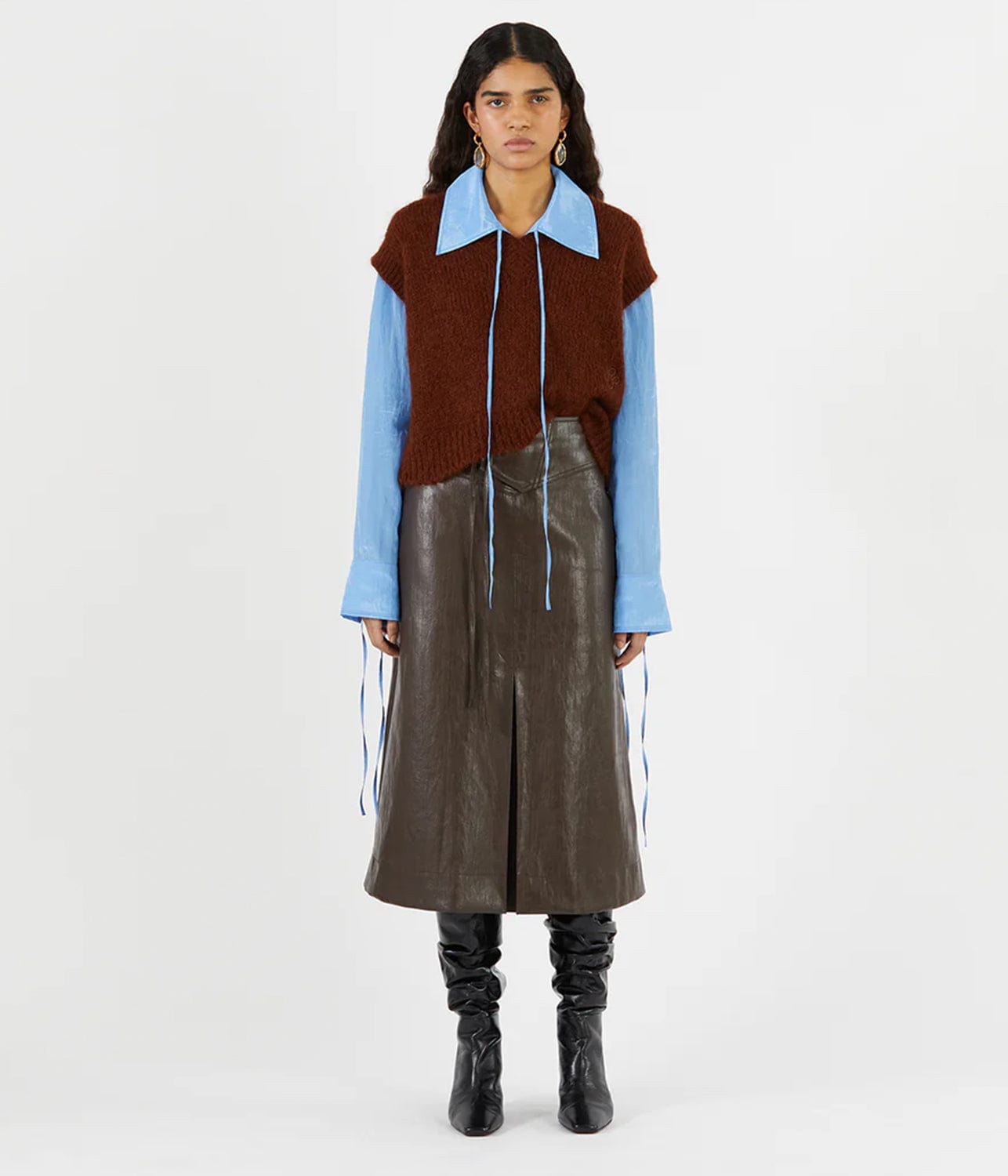 SPENCER VEST- BROWN | REJINA PYO | REJINA PYO SPENCER VEST- BROWN