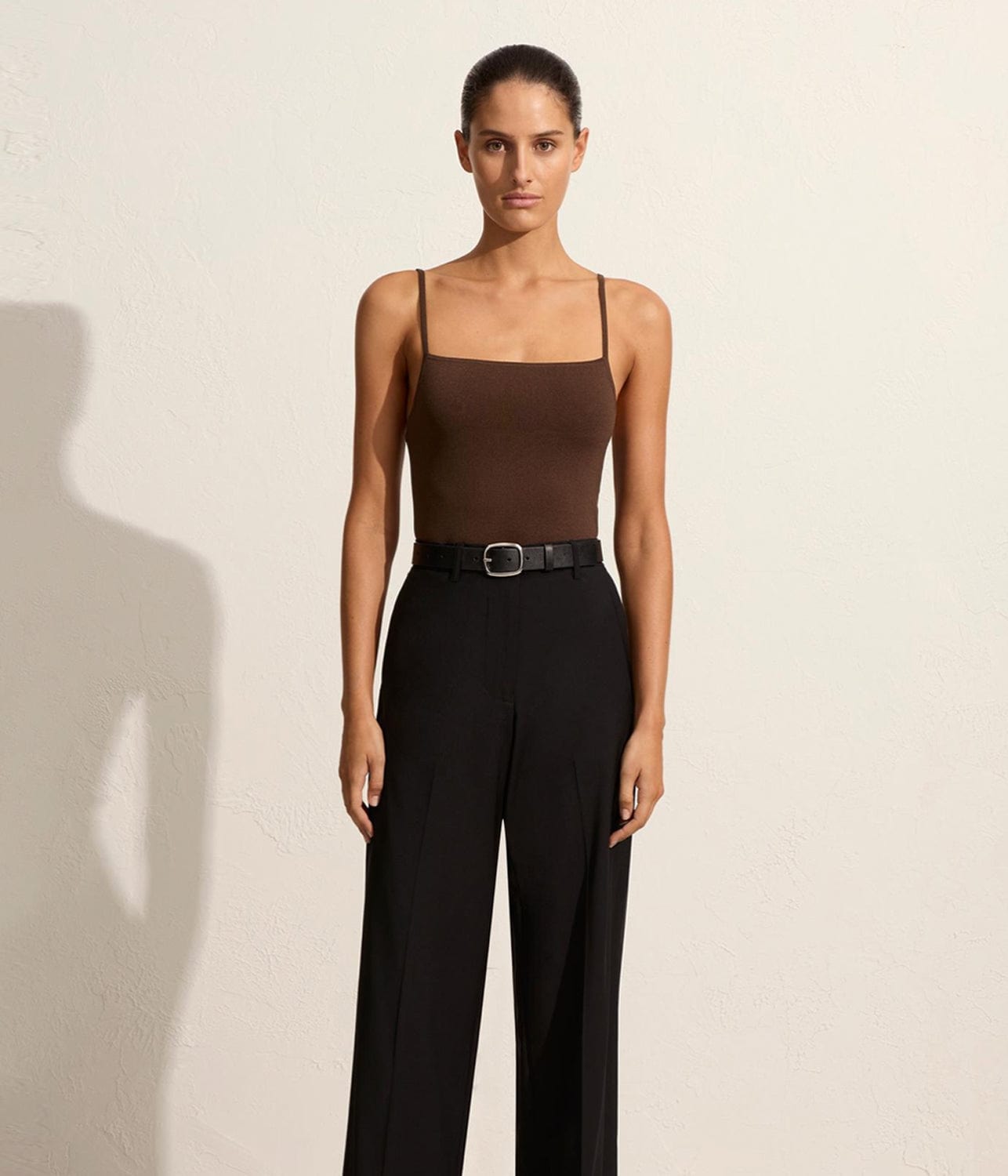 SQUARE KNIT TOP- CACAO | MATTEAU | MATTEAU SQUARE KNIT TOP- CACAO