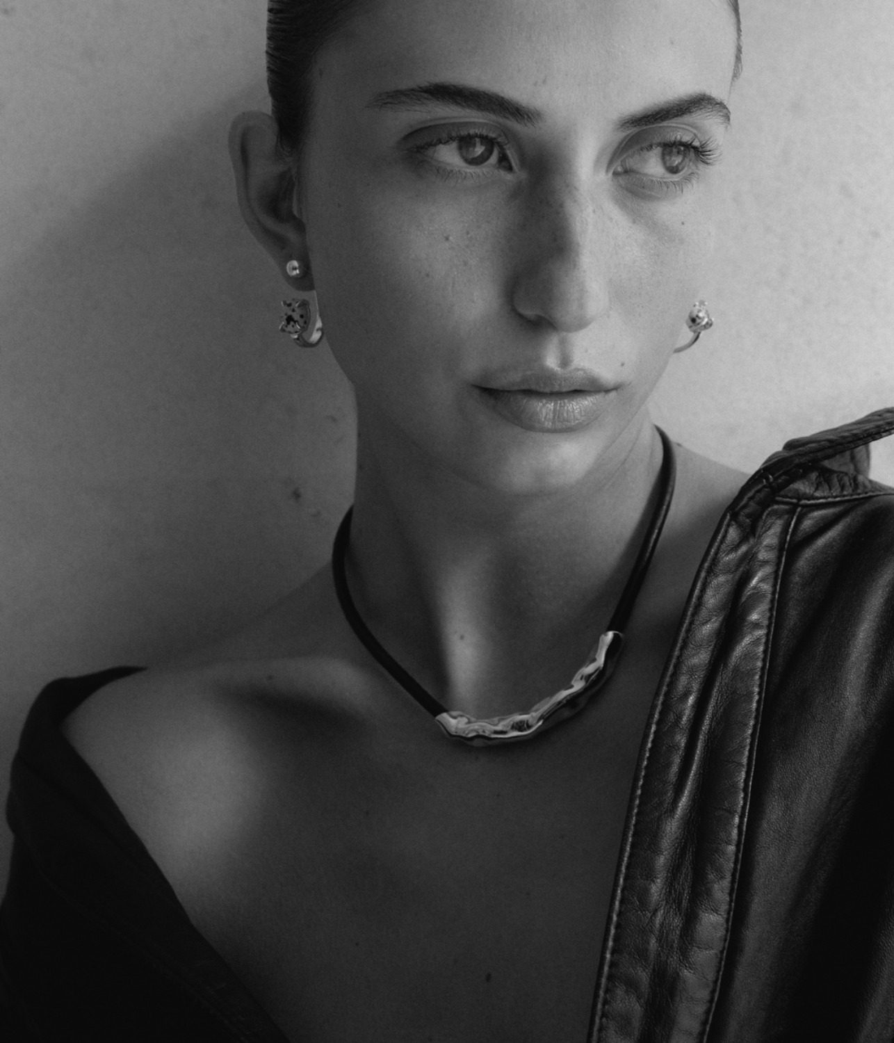 SUMMIT LEATHER CHOKER: BLACK LEATHER | STERLING SILVER PLATING | F + H STUDIOS F+H STUDIOS SUMMIT LEATHER CHOKER: BLACK LEATHER | STERLING SILVER PLATING