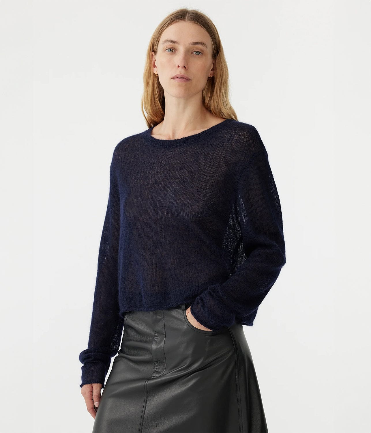 SUPERFINE MOHAIR KNIT- INK | BASSIKE | BASSIKE SUPERFINE MOHAIR KNIT- INK