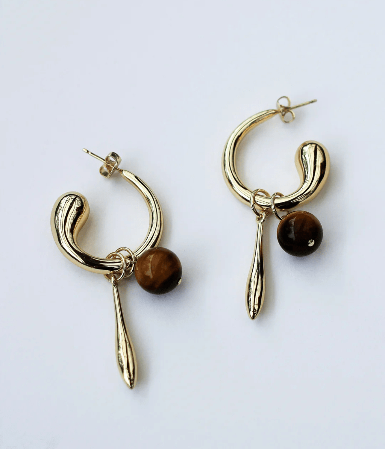 SWIRL STATEMENT CHARM EARRINGS | F + H STUDIOS F+H SWIRL STATEMENT CHARM EARRINGS
