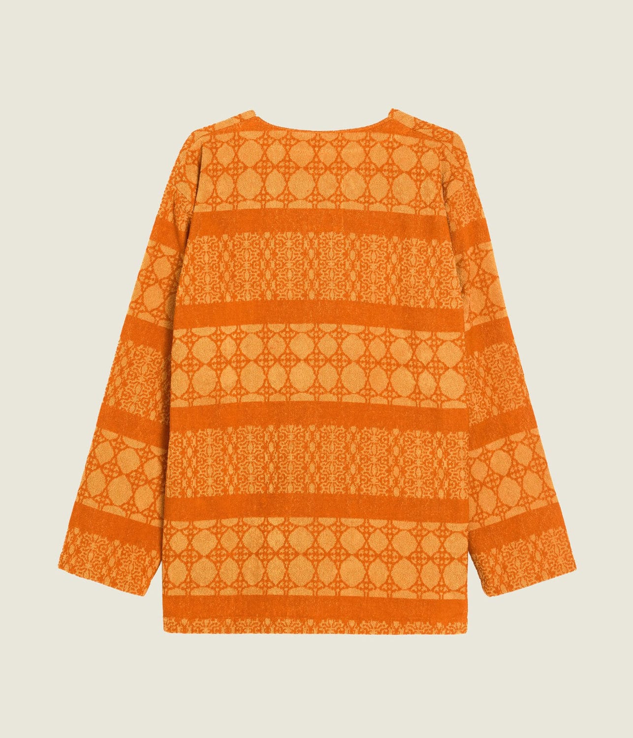 TERRY CARDIGAN- ORANGE VENTURA | OAS COMPANY | OAS COMPANY TERRY CARDIGAN- ORANGE VENTURA