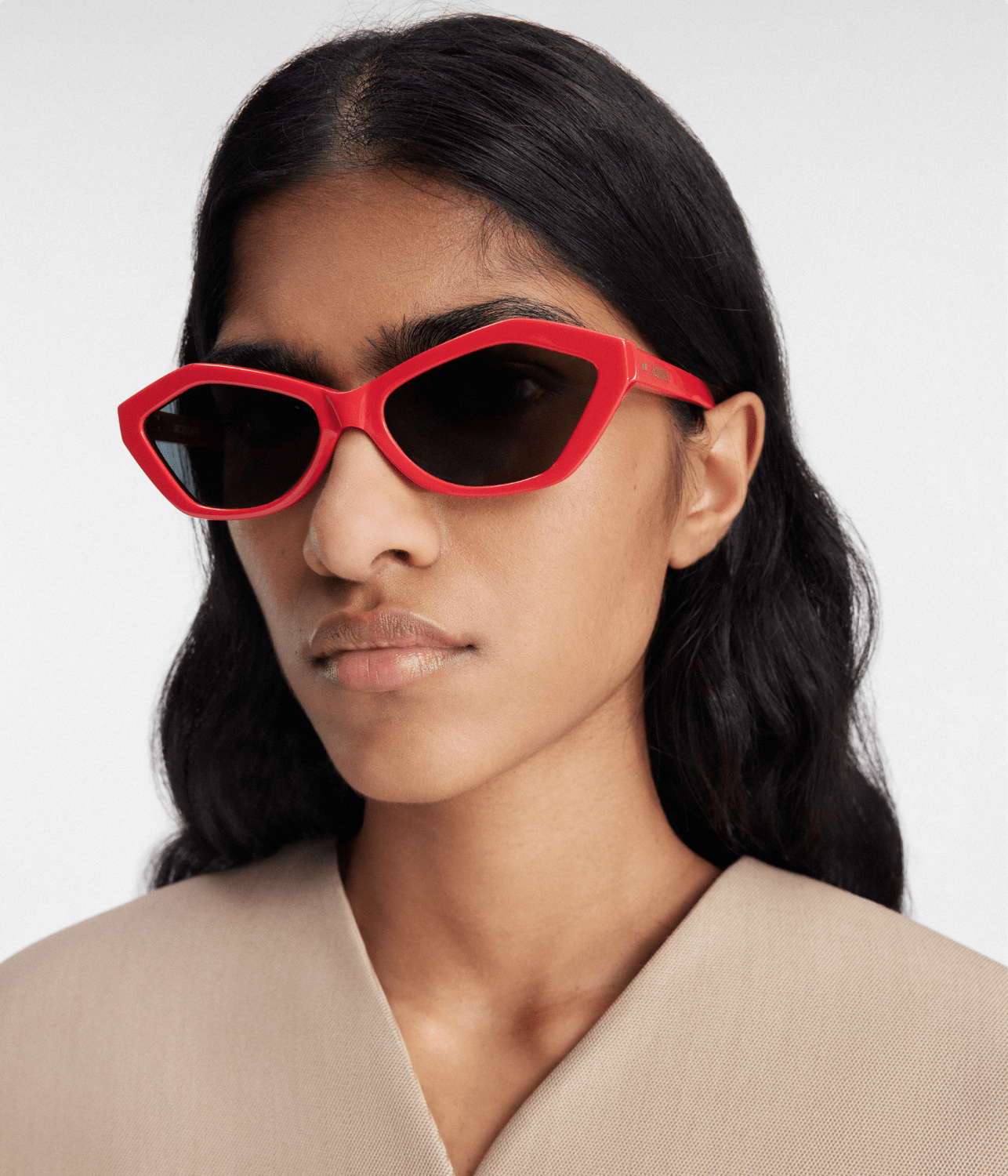 THE BAMBINO SUNGLASSES | DARK GREEN | JACQUEMUS JACQUEMUS THE BAMBINO SUNGLASSES | RED