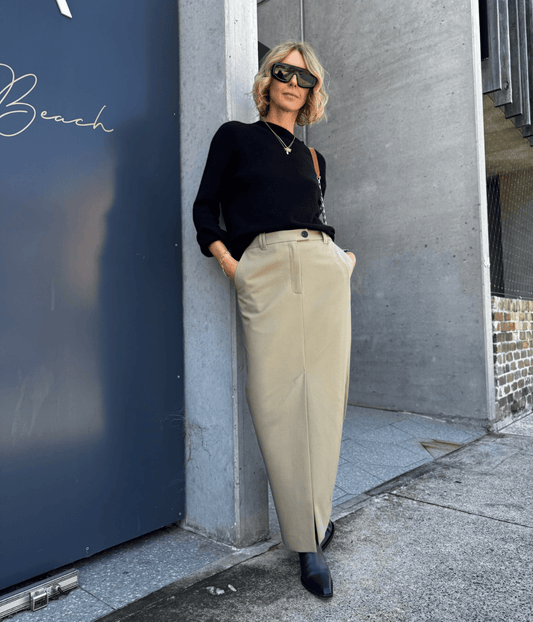 THE LARLEY SKIRT _ FAWN- | A.EMERY | A.EMERY THE LARLEY SKIRT