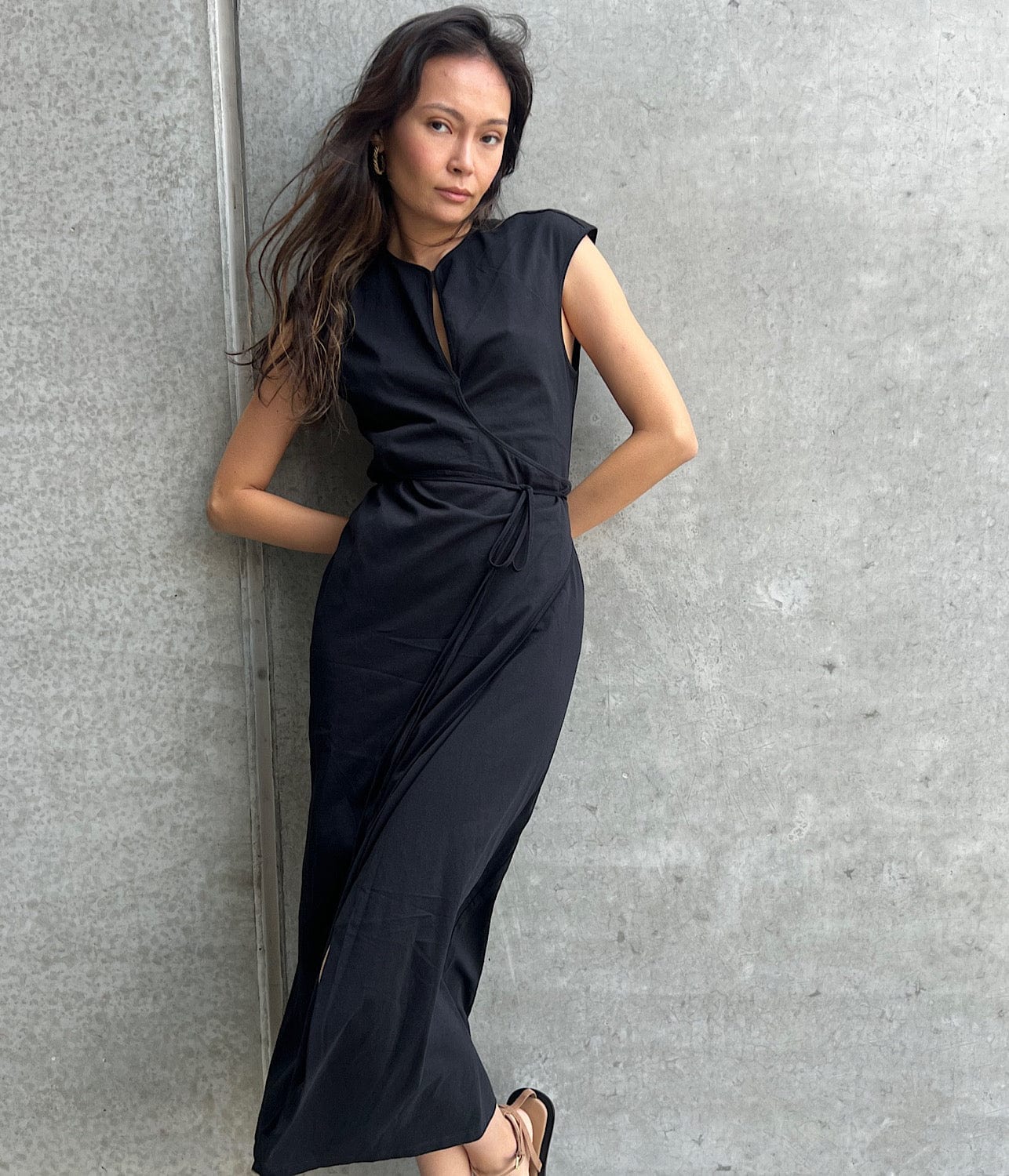 THE LEIGH JERSEY DRESS- BLACK | A.EMERY | A.EMERY THE LEIGH JERSEY DRESS- BLACK